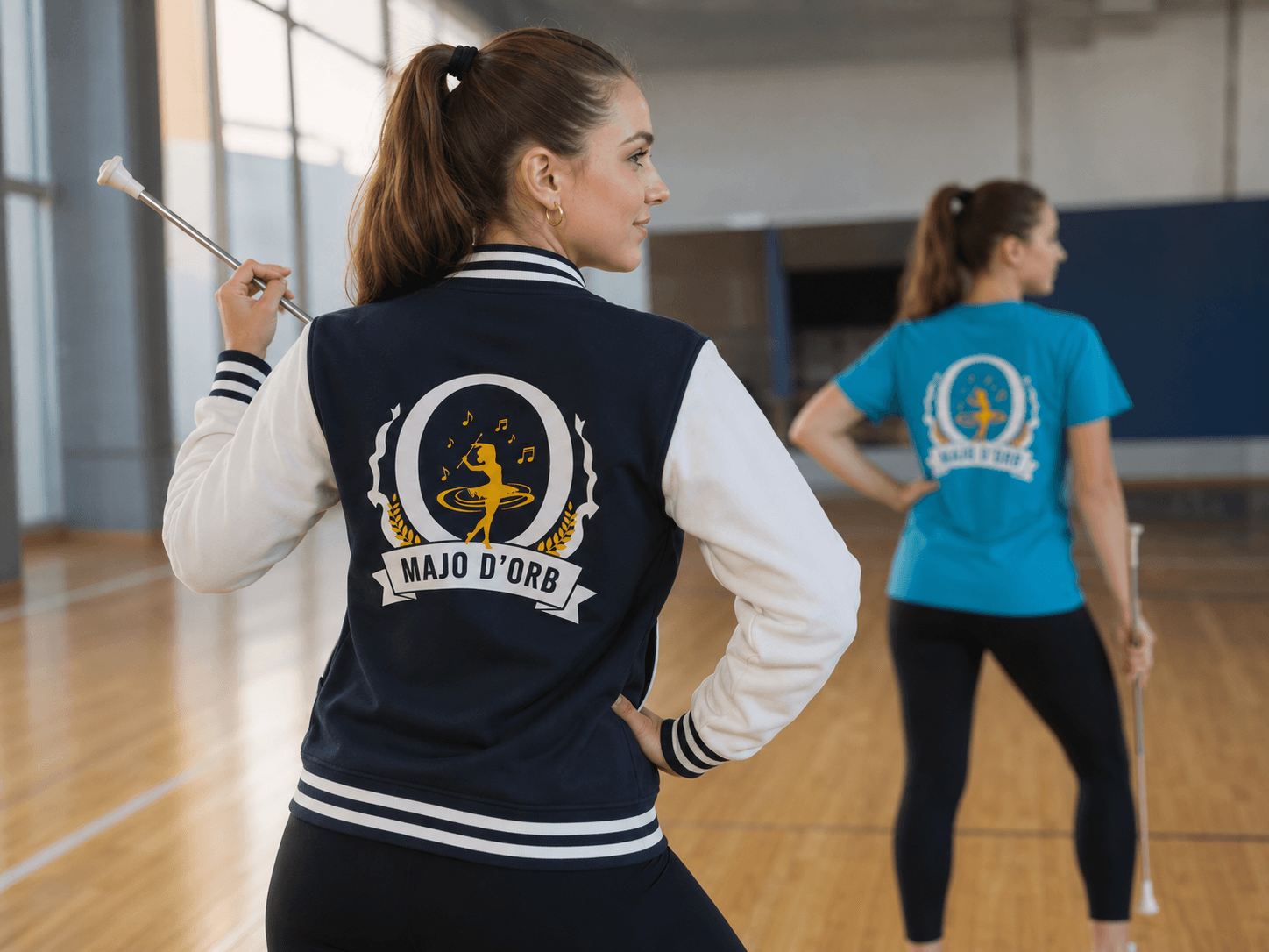 T-shirts et veste teddy Majo d'Orb personnalisés en atelier, près de la presse à chaud